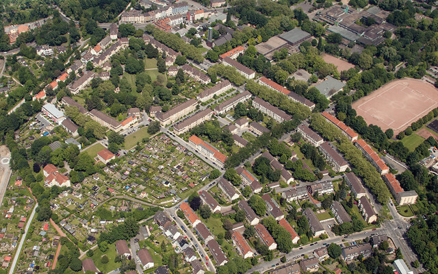 Luftaufnahme Hirtsiefer Siedlung